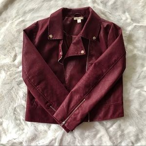 Dark Red Leather Jacket